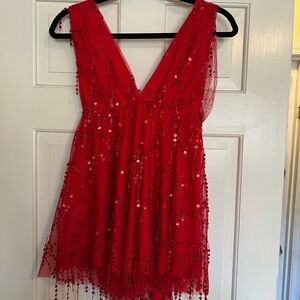 Hello Molly Vibrant Red Dress